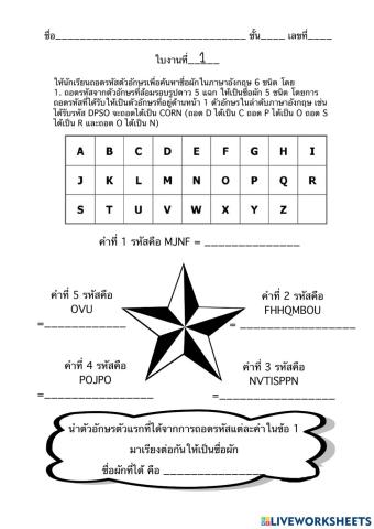 ถอดรหัสคำศัพท์