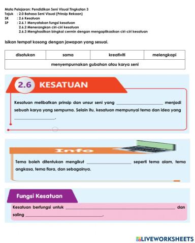 Ulangkaji PSV: Kesatuan