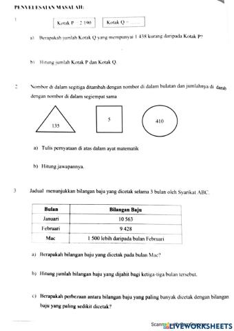 Ulangkaji set 1 - nombor dan operasi