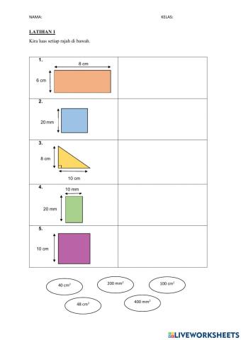 Latihan 2 Matematik (Luas)