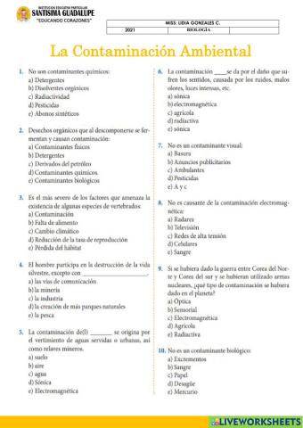 La contaminaciòn ambiental