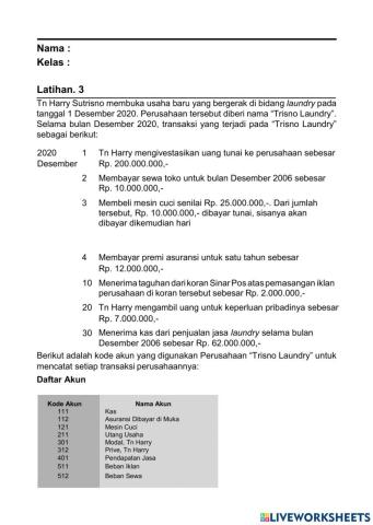 Jurnal Umum Perusahaan Jasa