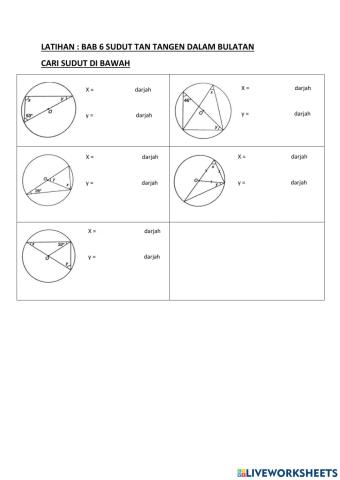 Bab 6 sudut dan tangen dalam bulatan