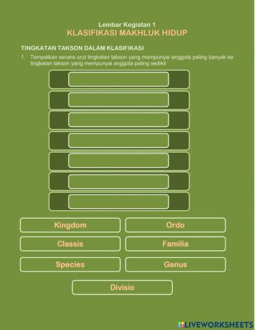 LK1 Klasifikasi Makhluk Hidup