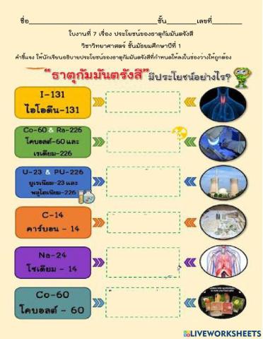 ประโยชน์ของธาตุกัมมันตรังสี