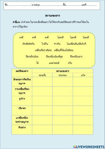 สถานะของสาร