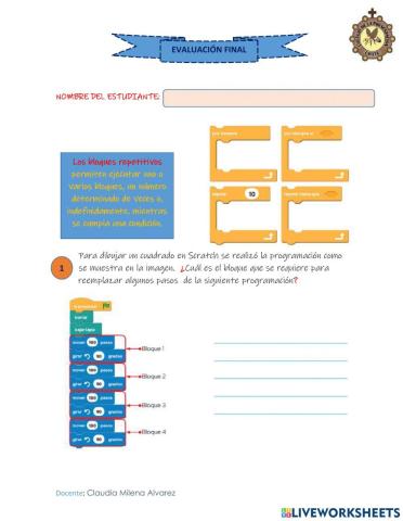 Evaluación sobre Scratch