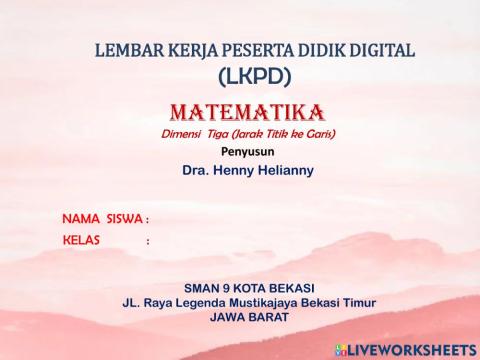 LKPD Matematika Dimensi Tiga