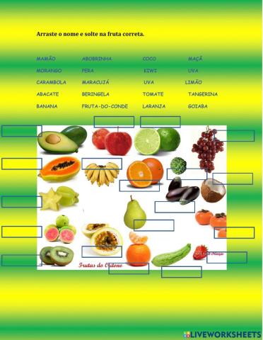 FRUTAS E VERDURAS