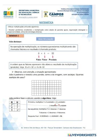 Multiplicação