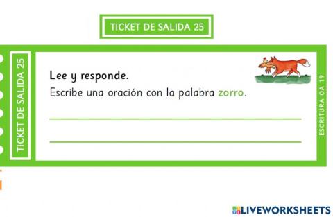 Ticket de salida 25