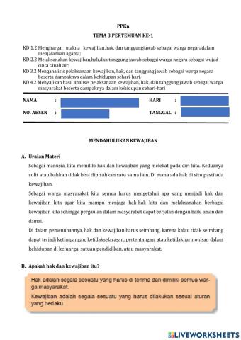 TEMA 3 PPKn KD 3.2 Pertemuan 1