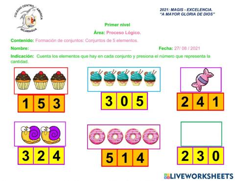 Conjuntos de 1-5 elementos