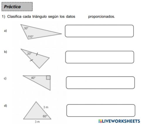 Clasificación de los triángulos