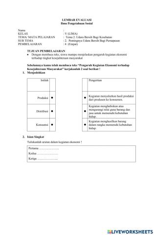 Lembar Evaluasi IPS