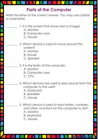 Parts of the Computer