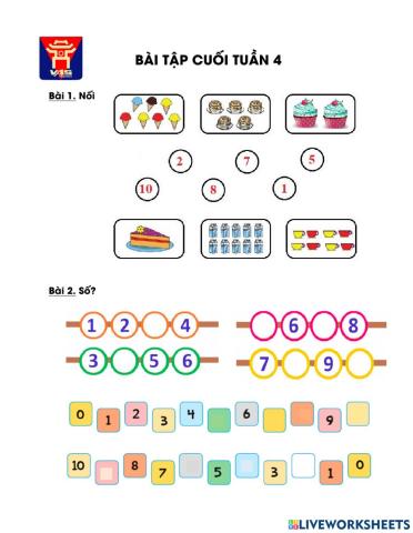 Cuối tuần 4 - môn Toán - share