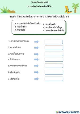 ความสัมพันธ์ของสิ่งมีชีวิต