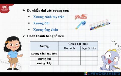 Khoa học - Đo độ dài xương