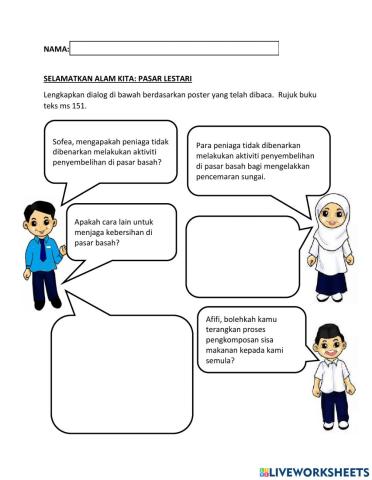 Bahasa melayu tahun 5: pasar lestari