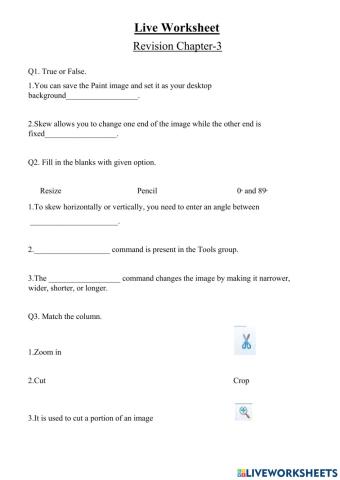 Chapter-3 Revision live worksheet (13-17Sep)