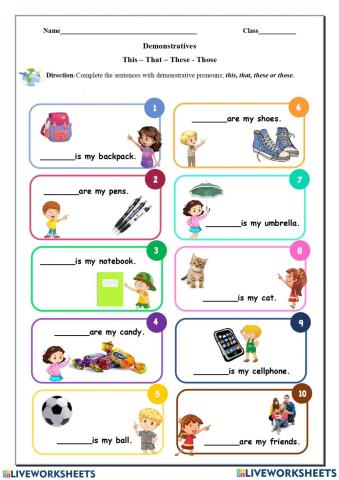 Demonstrative Pronouns