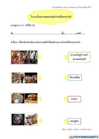 ความแตกต่างของบุคคลในสังคม ป.3