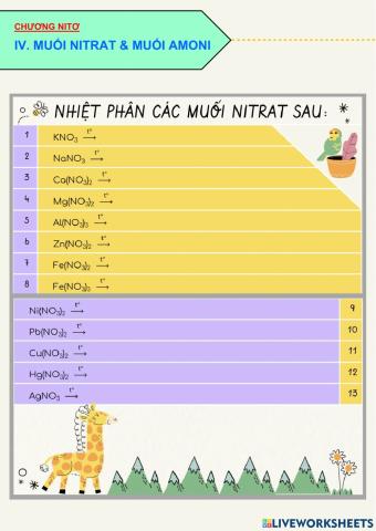 GA17.Muối amoni và muối nitrat