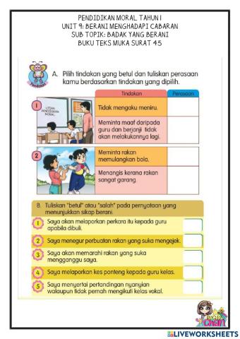 Unit 9: Berani Menghadapi Cabaran