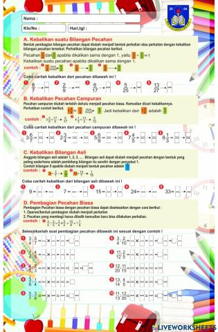 LKPD Pembagian Pecahan 1