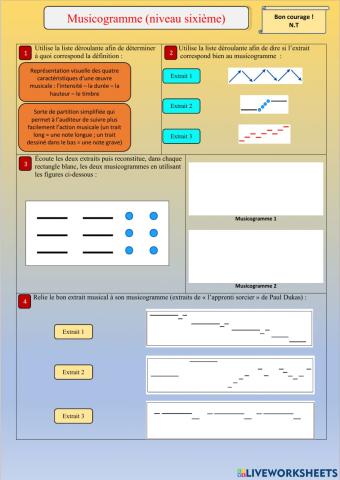 Musicogramme 6° (l'apprenti sorcier)