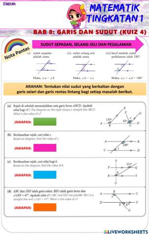 Bab 8 : Garis dan Sudut