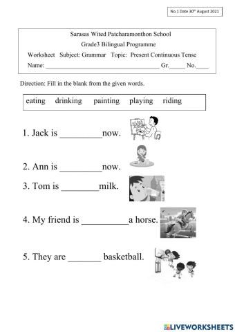 Present Continuous Tense