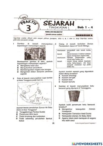 Latihan bab 1-6 sejarah tingkatan 1 (a)