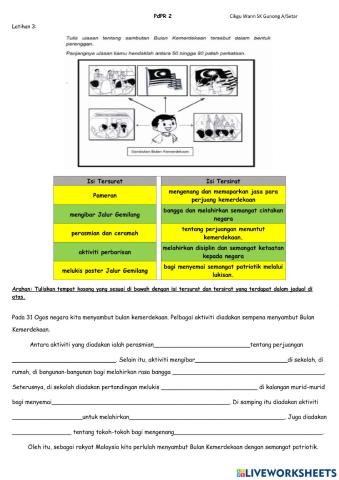 Latihan 3 : Penulisan Ulasan