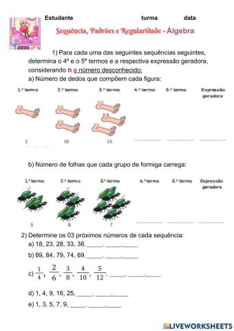 Sequência, Padrão e Regularidade 3