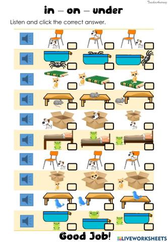 Prepositions of Place (Listening Activity)