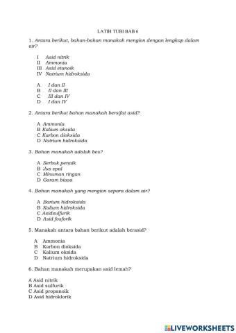 LATIH TUBI- PART 1 BAB 6 ASID ALKALI