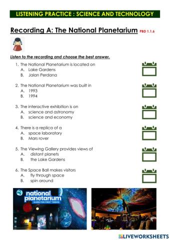 Listening Practice - Science and Technology