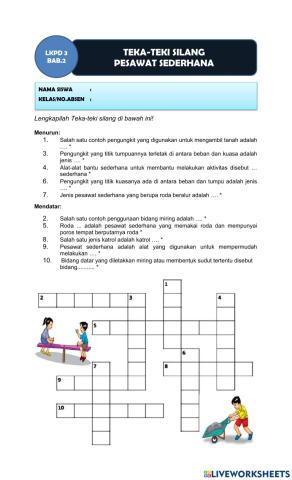 LKPD 3 BAB.2 Teta-teki silang pesawat sederhana