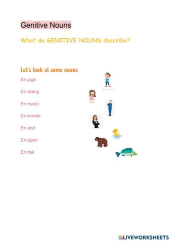 Genitive Nouns