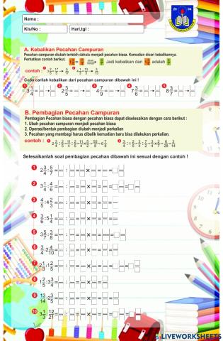 LKPD Pembagian Pecahan 2