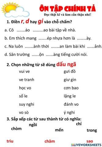 Chính tả 1BisC