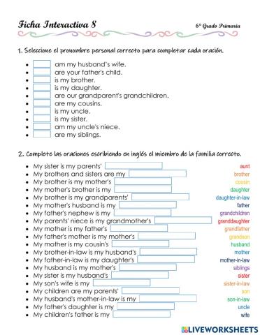 Family members and subject pronouns 3.07.6°