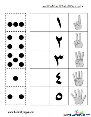 الأعداد من 1 إلى5