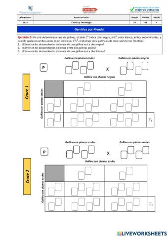 Ejercicio 2 - Genética pos Mendel