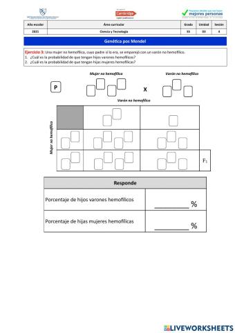 Ejercicio 3 - Genética pos Mendel