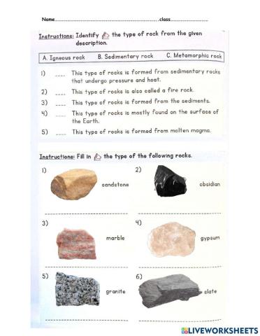 Types of rock