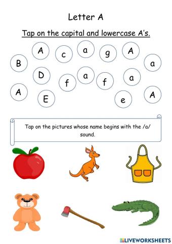 Letter A Worksheet