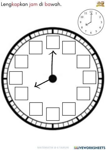 Maths : Bahagian jam